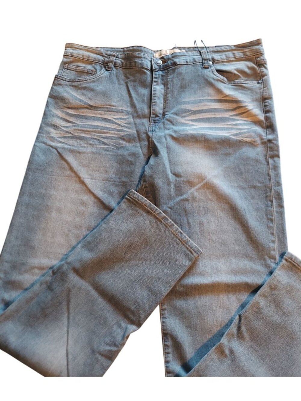 Stitches & Rivets Mens Stretch Slim Fit Denim Jeans Size 40x32 Light Wash 1477